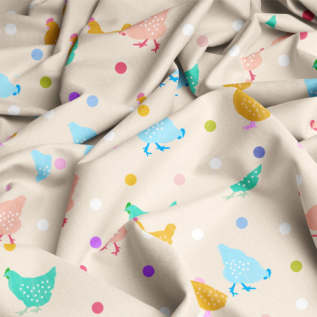 Hen Frolic | Fabric by the Metre