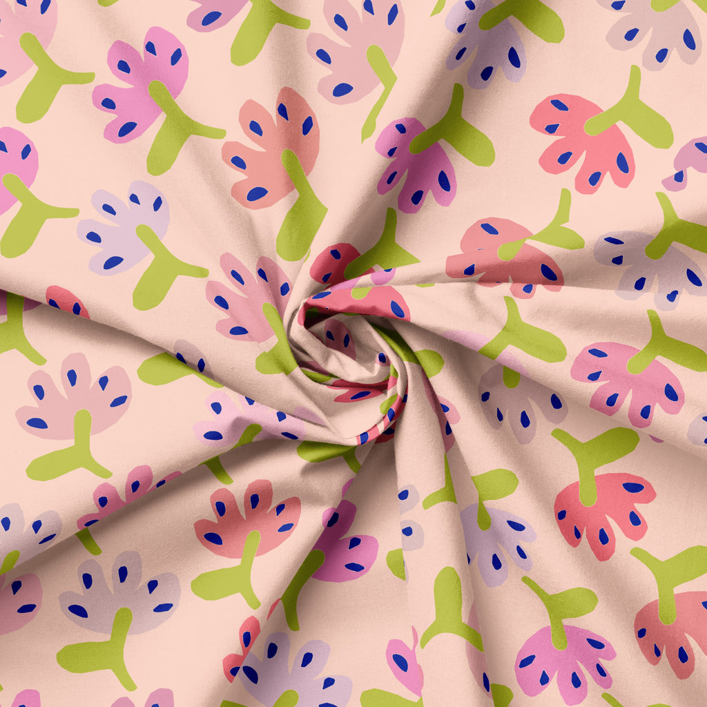 Peach Floral | Fabric by the Metre